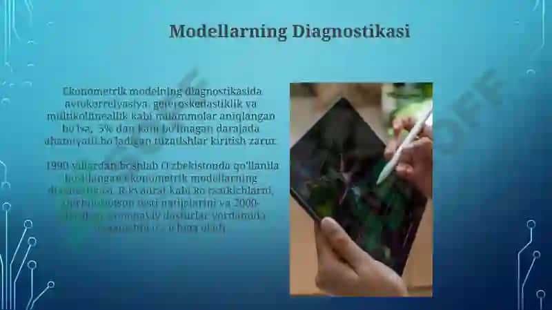 Ekonometrik modellarning iqtisodiy tahlili va verifikatsiya 3
