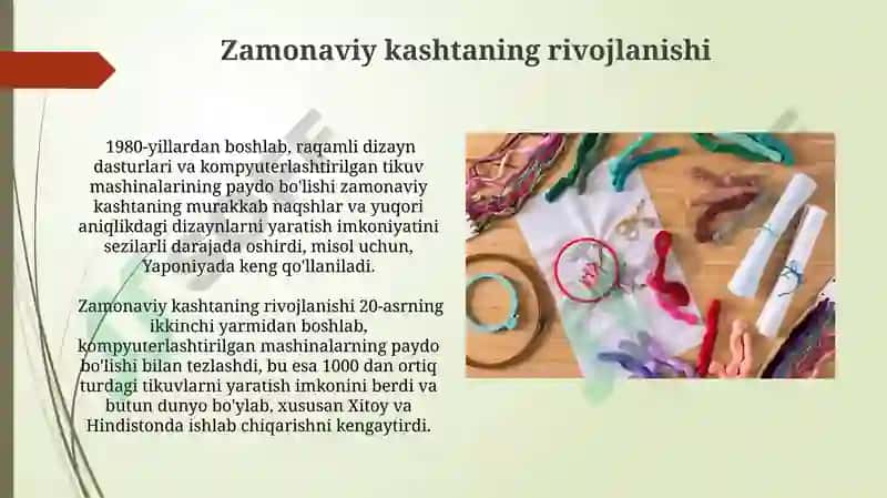 Zamonaviy kashtaning rivojlanishi 3