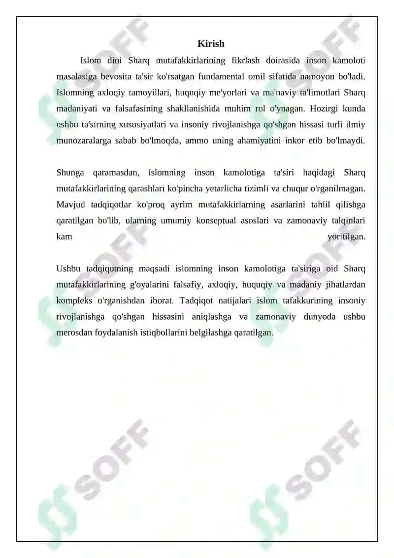 Sharq mutafakkirlarining islom dinining inson kamolotiga ta'siri haqidagi g'oyalari 3