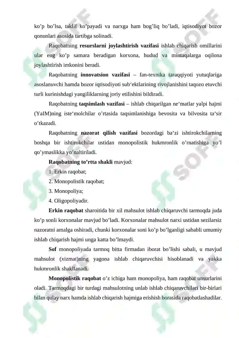 Raqobat kurashining shakllari va usullari 3