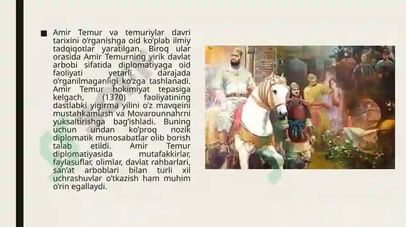 Amir temur davrida diplomatik yozishmalar ahamiyati 3