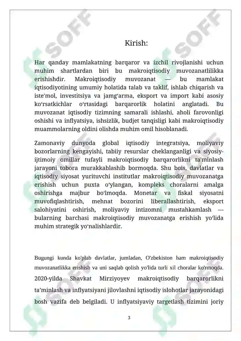 Makroiqtisodiy muvozanatlilikning mohiyati va unga erishish yo‘llari 3