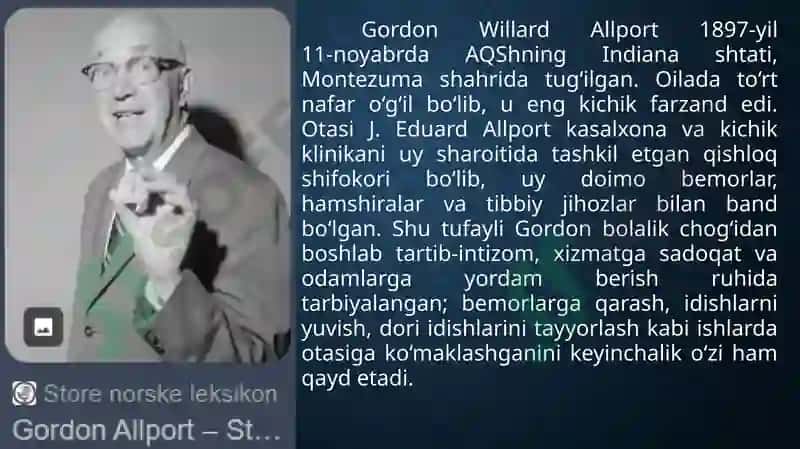 Gordon Uillard Allport hayoti va ijodi 3
