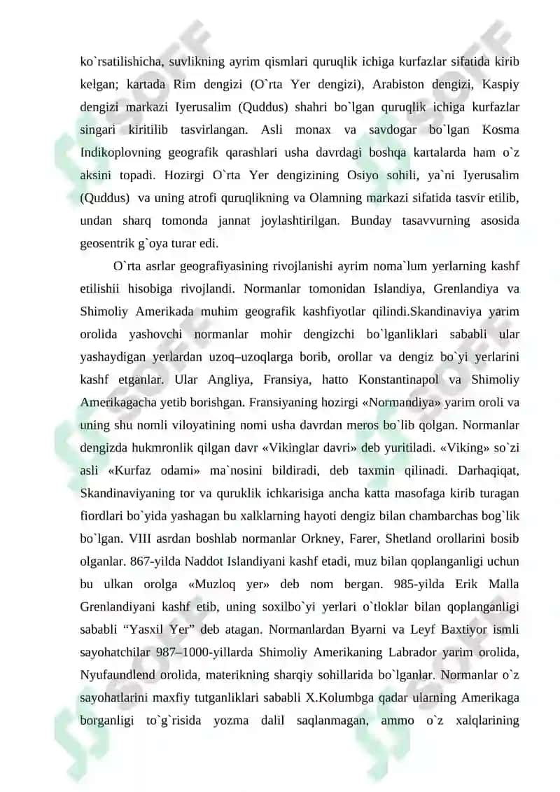 O`rta asr va buyuk geografik tadqiqotlarga tayyorgarlik davri geografiyasi 3