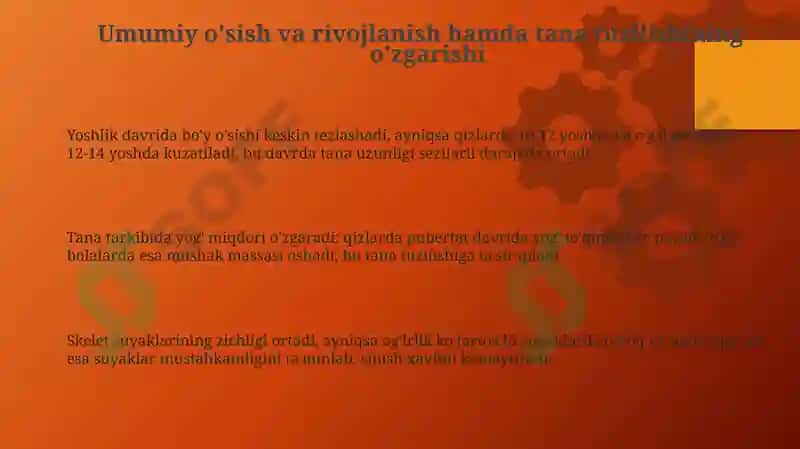 Yosh davrlarining morfologik va fiziologik xususiyatlari 3