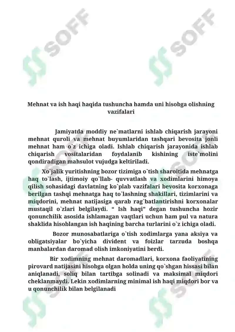 Moliyaviy hisob fanidan bajargan mustaqil ishi 3