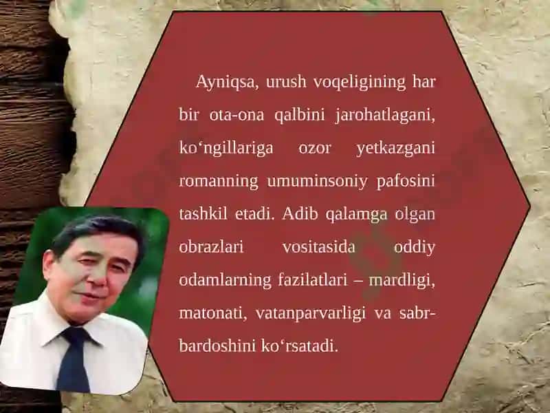 "IKKI ESHIK ORASI" ROMANIDAN 3