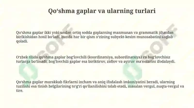 Qoʻshma gaplar va ularning turlari 3