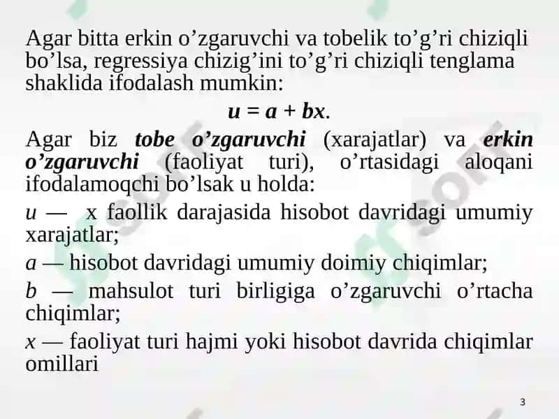 Xarajatlar va ulargadir baholash 3