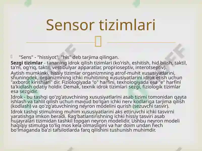 Sensor tizimida axborotni qayta ishlash mexanizmlari 3