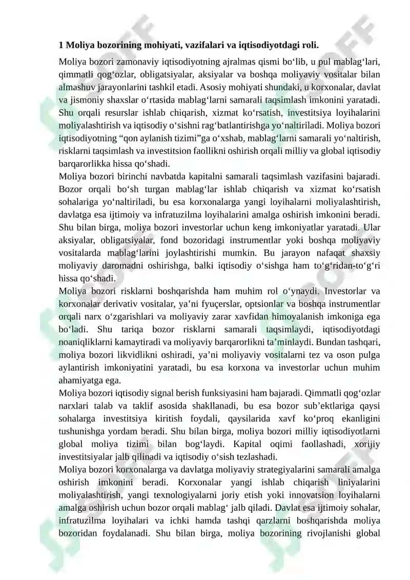 Moliya Bozorlari Rivojlanishning Tendensiyalari 3