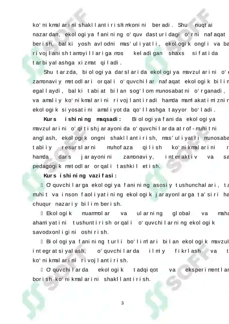 BIOLOGIYA DARSLARIDA EKOLOGIYA MAVZULARINI OʻQITISHNING ZAMONAVIY METODLARI 3