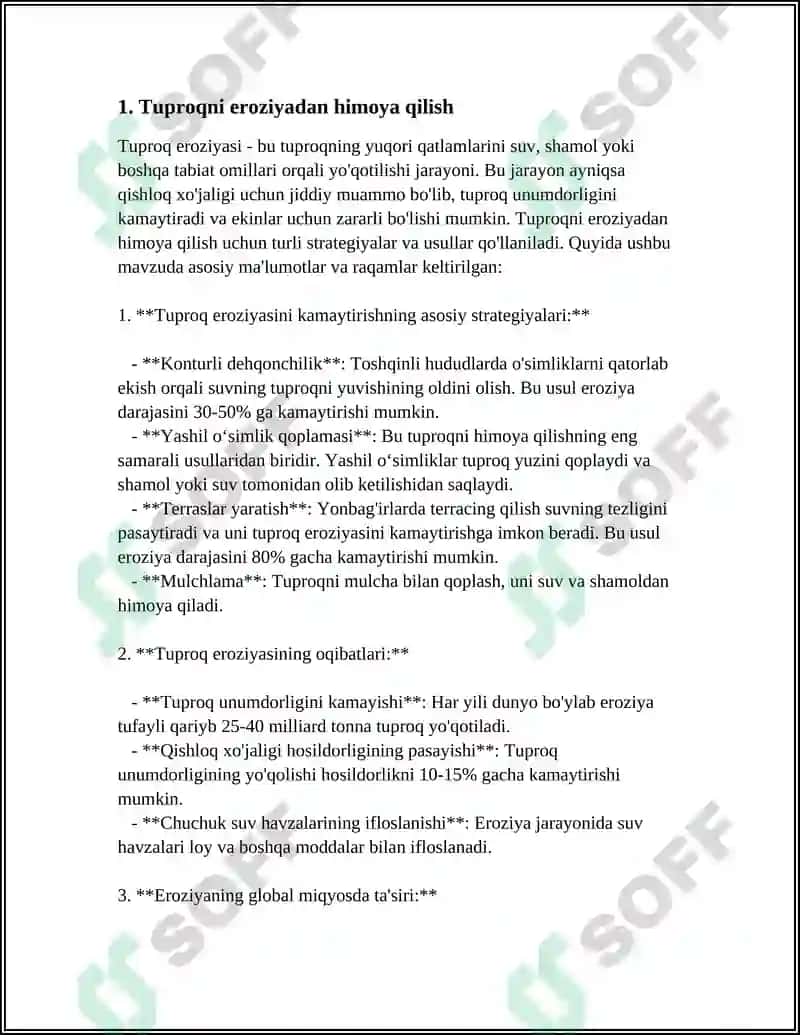 Tuproqlarni muhofaza qilish va oqilona foydalanish 3