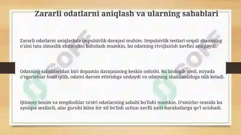 Zararli odatlardan saqlanish va oldini olish usullari 3