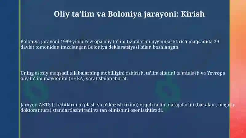Boloniya jarayoni 3