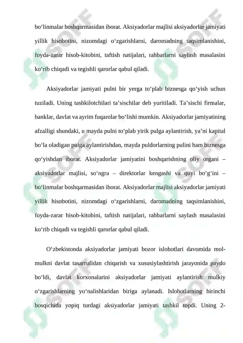 Aksiyadorlik jamiyatlarida personalni xizmat-kasb jihatidan ko'tarilishini boshqarish tizimi. 3