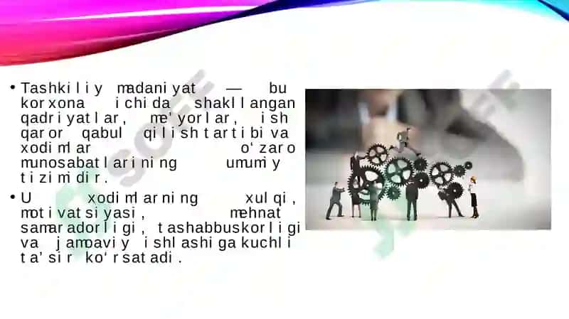 Tashkiliy madaniyat turlari va xodim xulqiga ta'siri 3