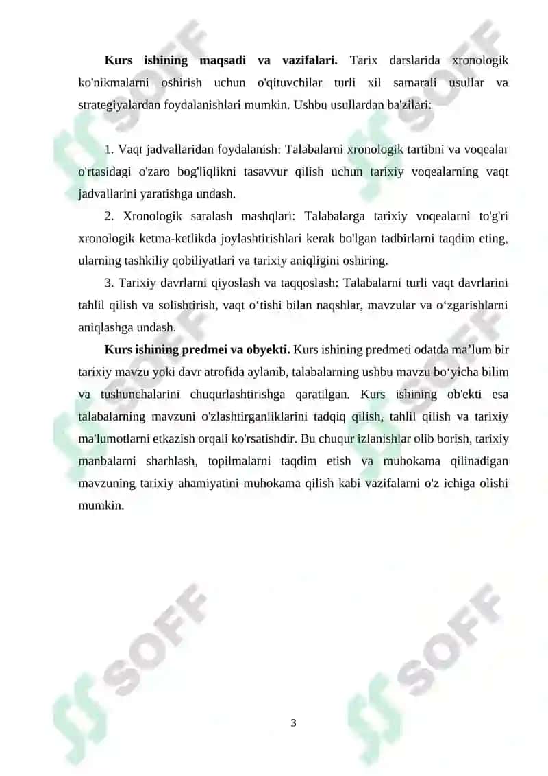 Tarix darslarida xronologik ko'nikmalarni shakllantirish usullari 3
