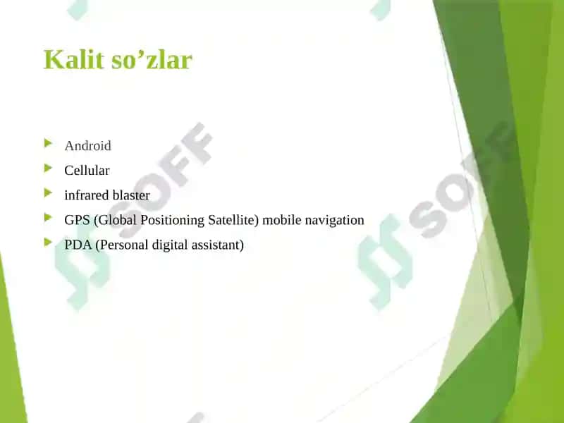 Mobil qurilmalar uchun operatsion tizimlar 3