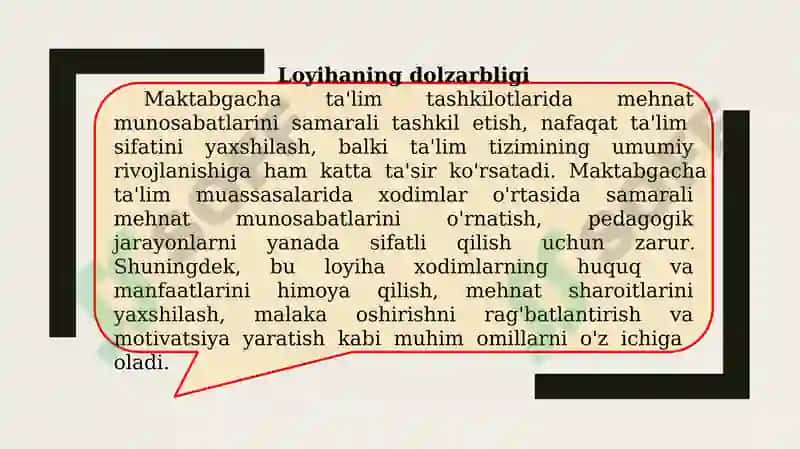 Maktabgacha ta’lim tashlilotlarida mehnat munisabatlarini tashkil etish 3