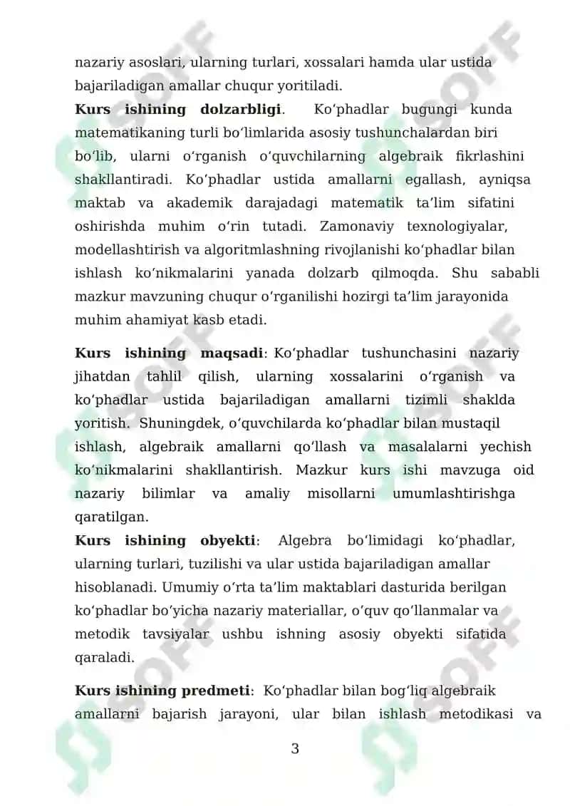 Ko‘phadlar va ular ustida amallar 3
