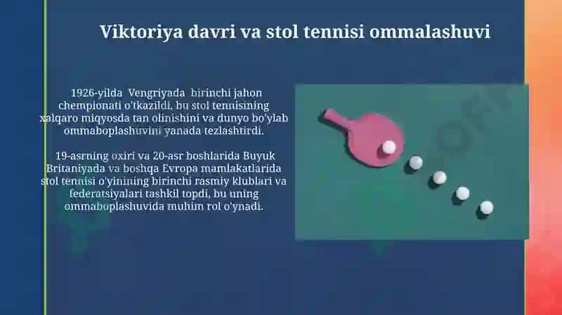 Viktoriya davri va stol tennisi ommalashuvi 3