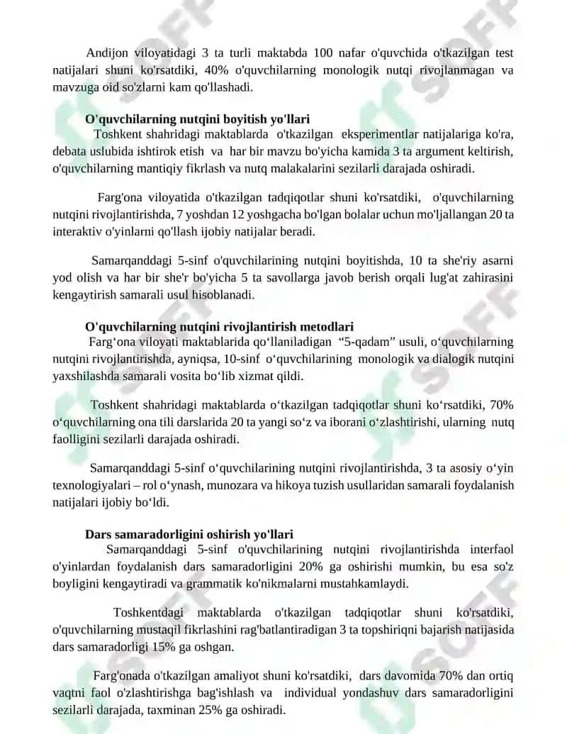 Ona tili va oʻqish savodxonligi darslarida oʻquvchilar nutqini oʻstirish 3