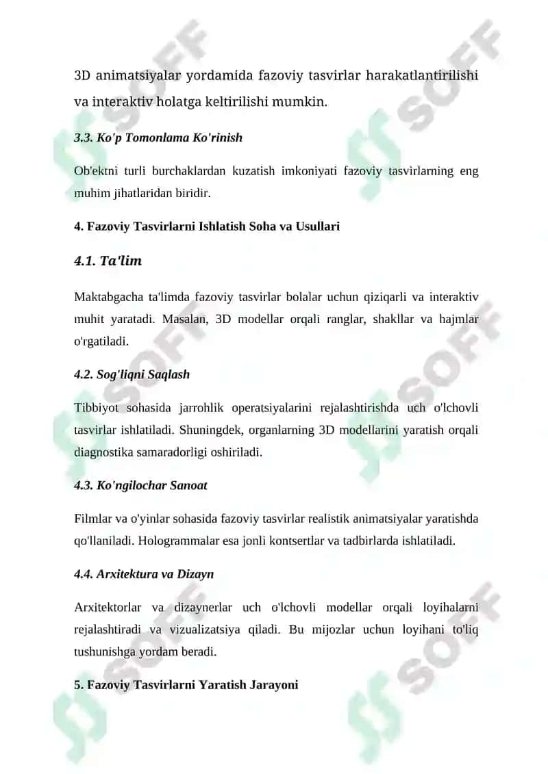 Fazoviy tasvirlarni shakllantirish 3