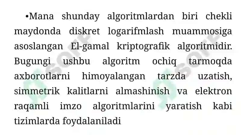 El-Gamal kriptografik algoritmi 3