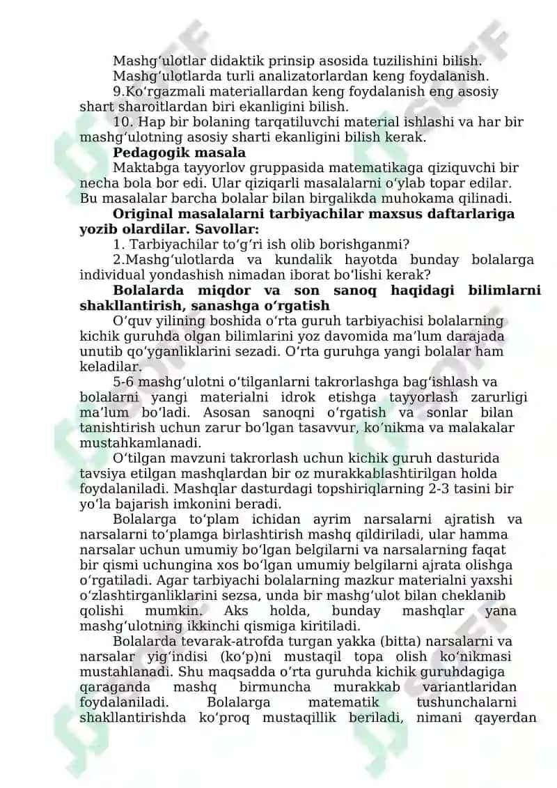 Matematik tasavvurlarini shakllantirish metodikasi 3