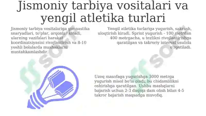 Yengil atletika mashg'ulotlarini tashkil etish va o'tkazish usullari 3