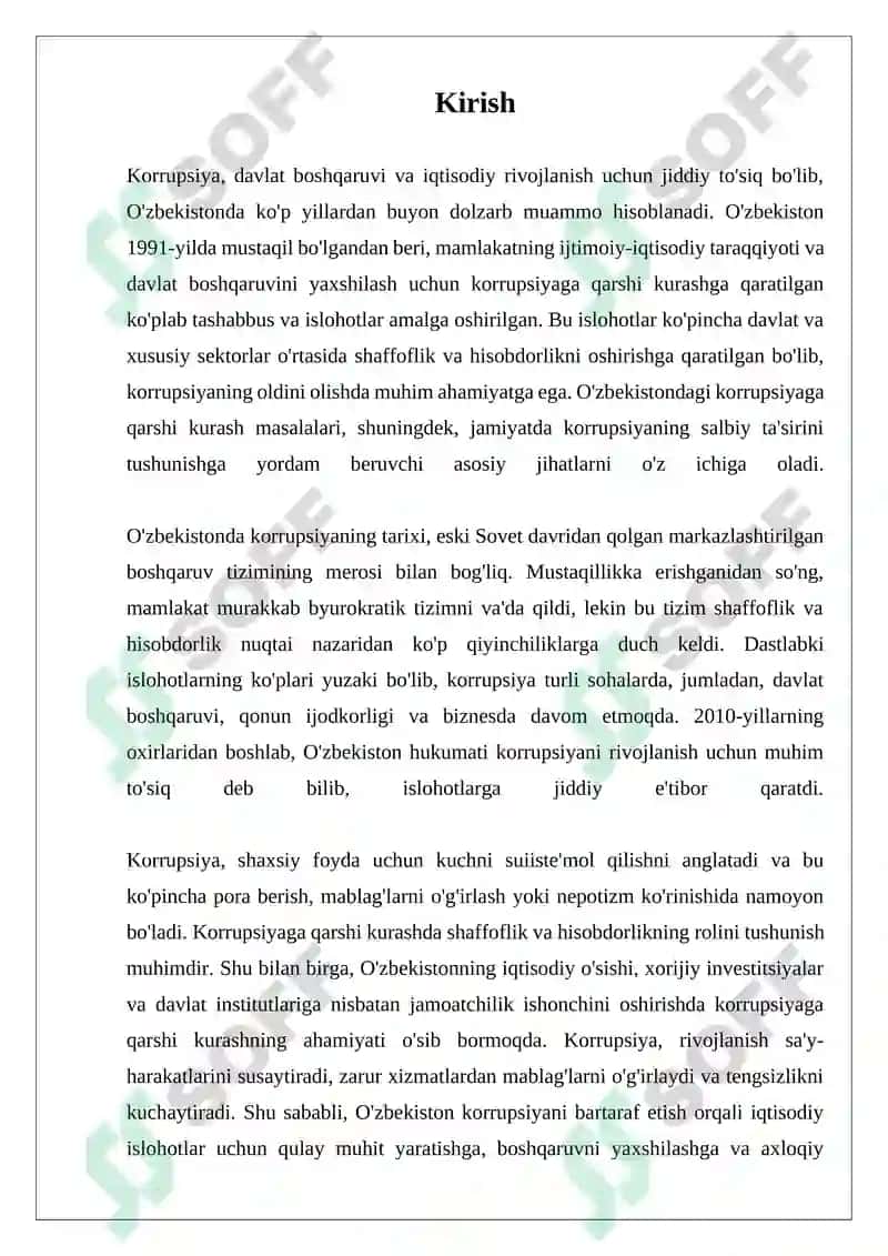 O'zbekistonda Korrupsiyaga Qarshi Kurash Masalalari 3