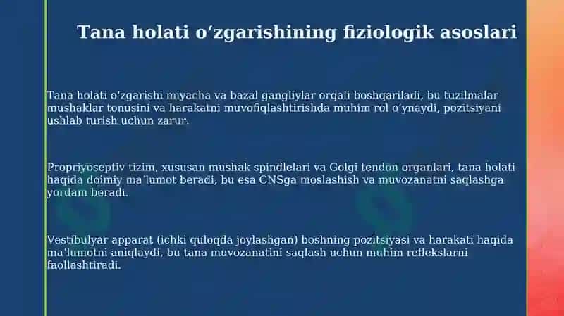 Tana holati o'zgarishining fiziologik asoslari 3