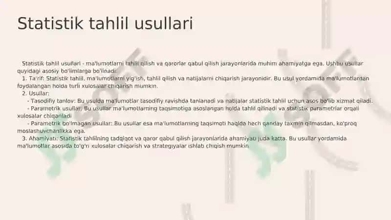 Statistik tahlil qilish vositasi 3