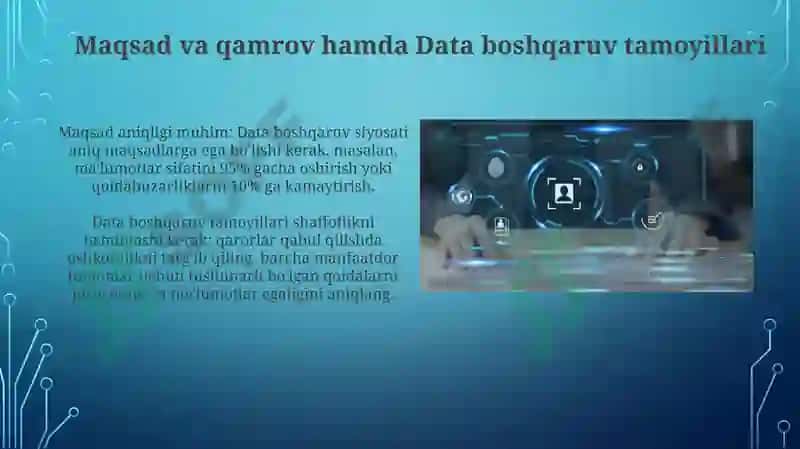 Data Governancesiyosatiniishlabchiqishvaamaliyotgatatbiqetish 3