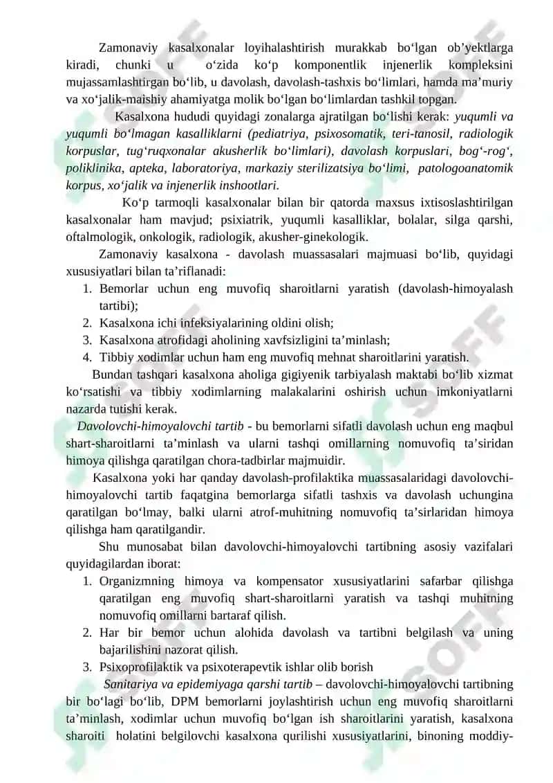 LOYIHA MATERIALLARI BO‘YICHA DAVOLASH-PROFILAKTIKA MUASSASALARINI GIGIYENIK BAHOLASH 3