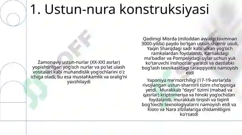 Yog‘och konstruksiyalarning rivojlanish tarixi 3
