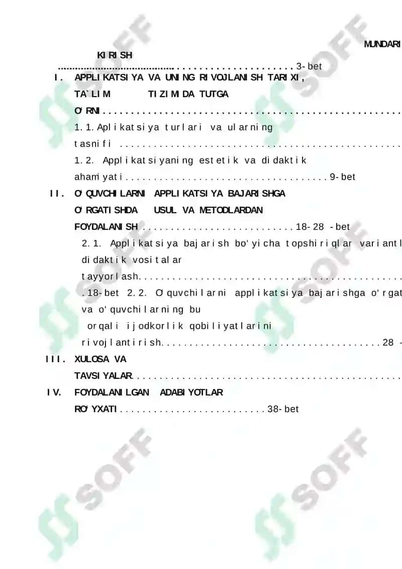 APPLIKATSIYAGA O‘RGATISHNING VAZIFALARI. MTTNING YOSH GURUHLARIDA APPLIKATSIYAGA O`RGATISH METODLARI. 3