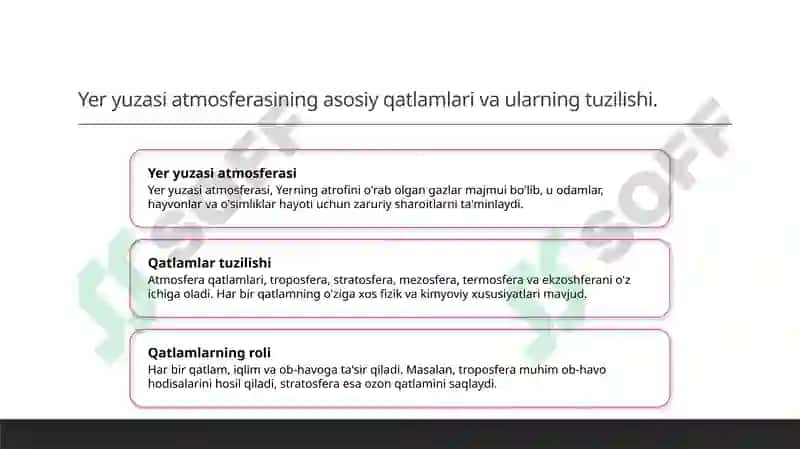 Yerning atmosfera qobigʻining tuzilishini oʻrganish 3
