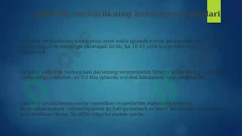 Iqtisodiy xavfsizlikning kontseptual asoslari 3
