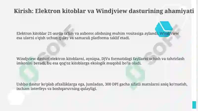 elektron kitoblar oqish va tahrirlash windjviem dasturi interfeysi 3