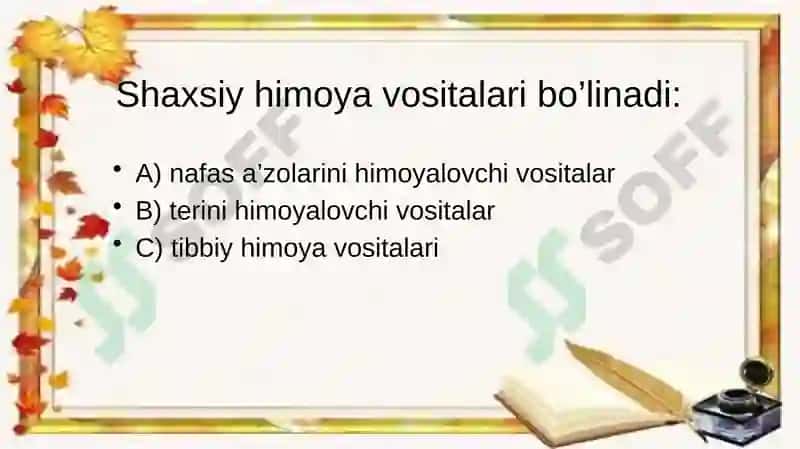 ShAXSIY HIMOYA VOSITALARI 3