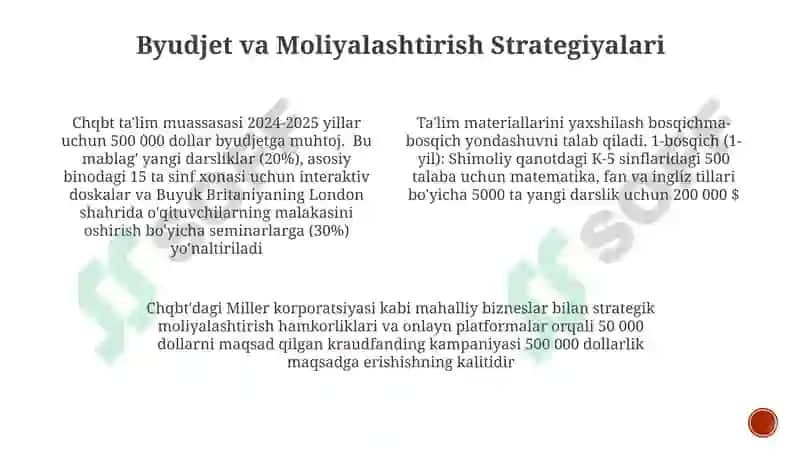 CHQBT o‘quv muassasasida o'quv moddiy bazani takomillashtirish 3