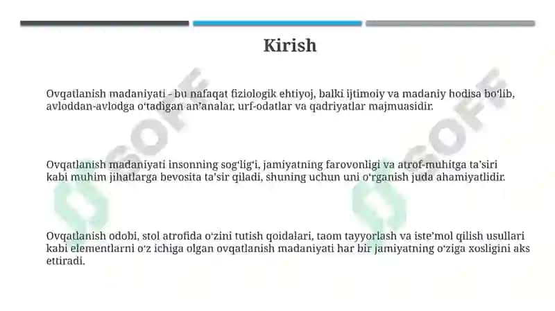 Ovqatlanish Madaniyati va Tartibi 3