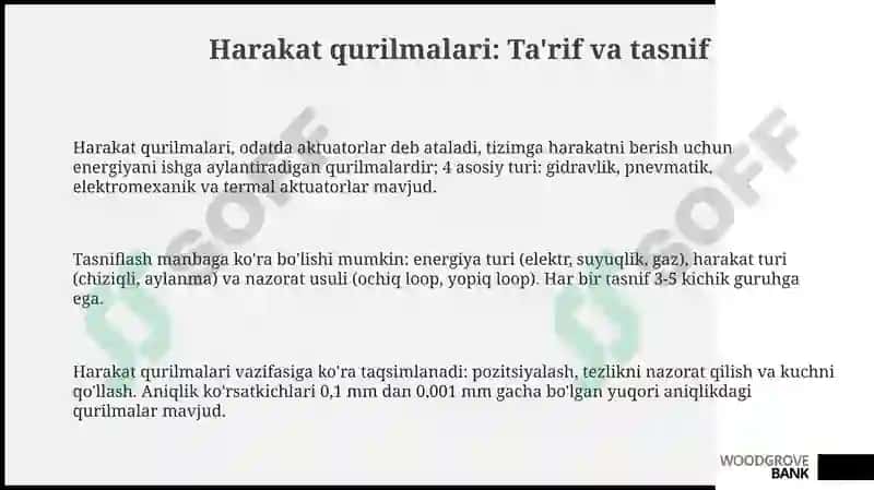 Harakat qurilmalari 3