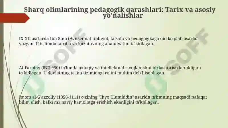 Sharq olimlarining pedagogik qarashlari 3