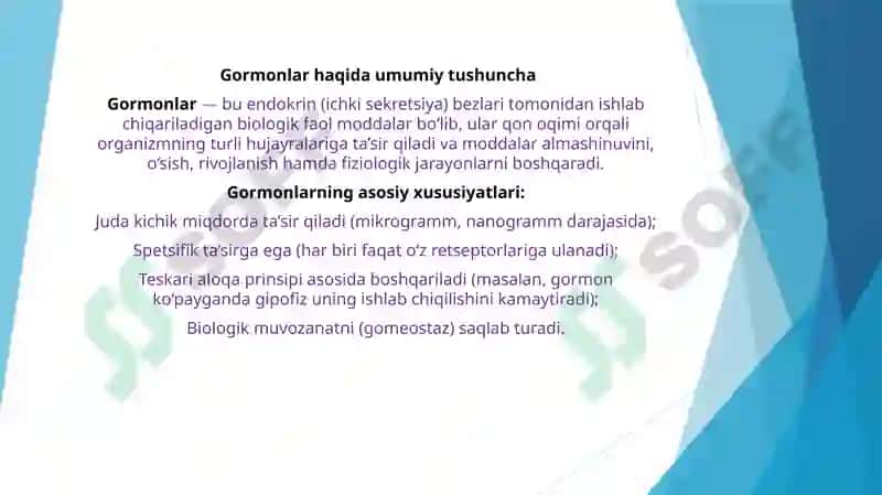 GORMONLAR VA ULARNING YOSHGA OID FUNKSIYALARI 3