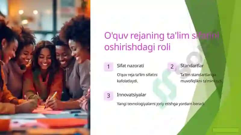 Ta'lim jarayonida o'quv rejaning ahamiyati 3
