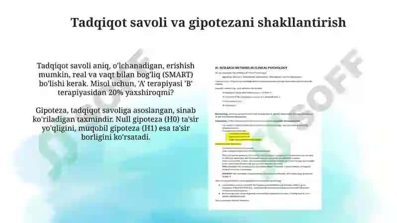 Klinik va psixologik tadqiqot metodologiyasi 3
