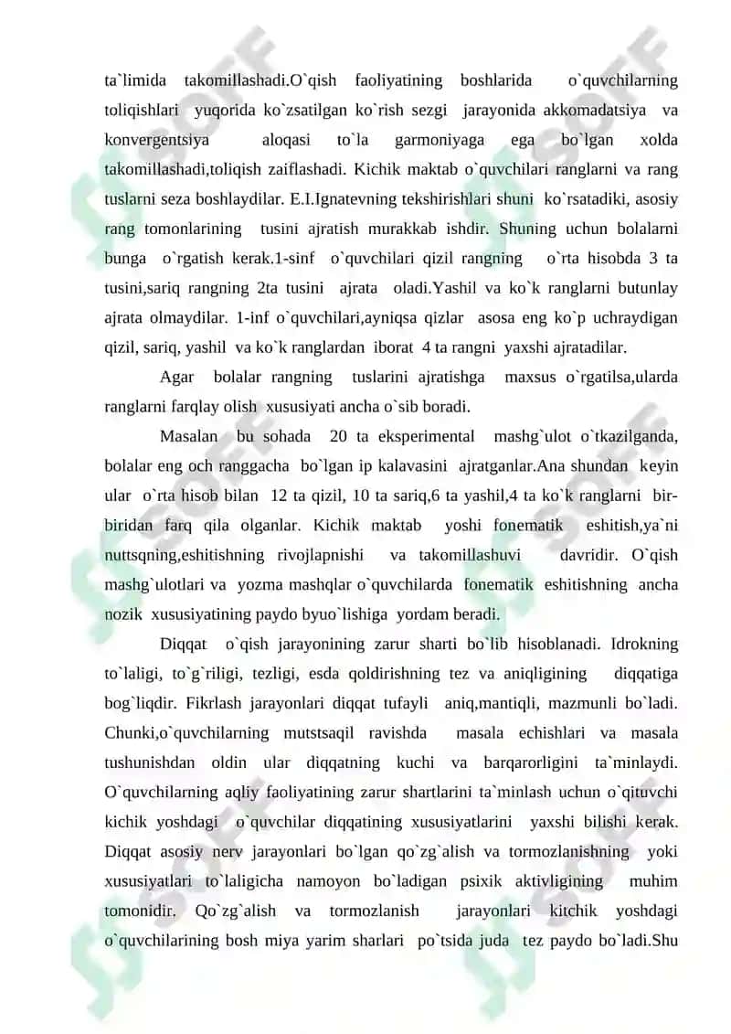Kichik maktab yoshi davrida o’quv faoliyati 3